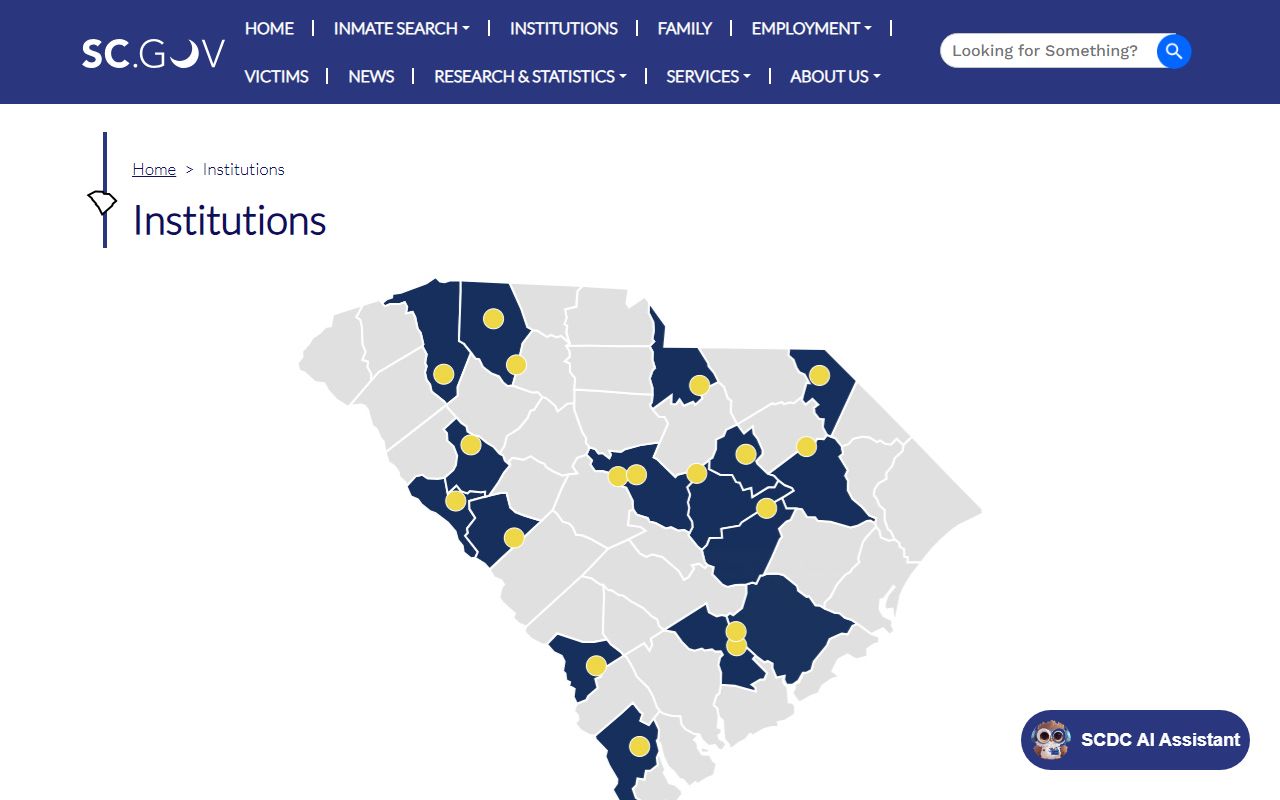 Spartanburg County inmate population SCDC institution list